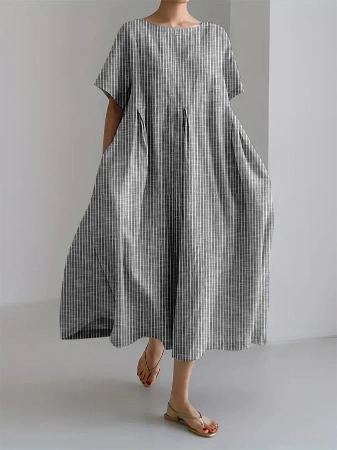 Summer Dress with White Floral Print