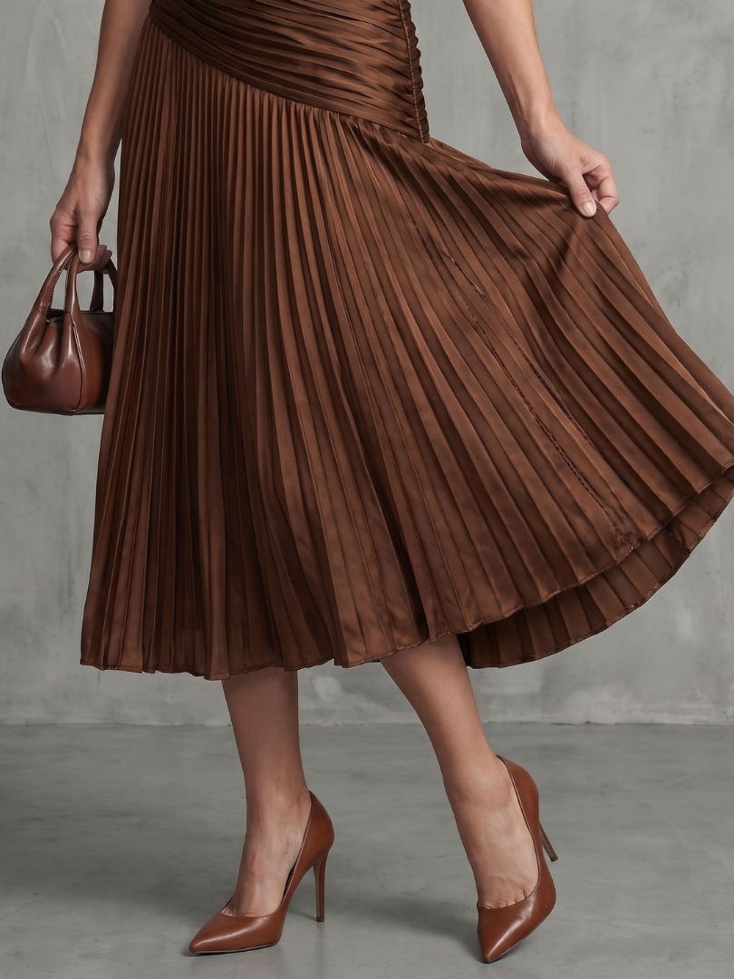 Jasmine | Pleated Midi Dress