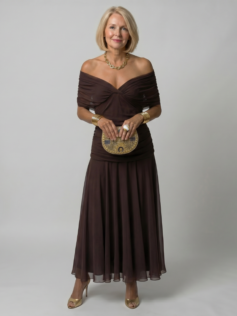 Abigail | Off-Shoulder Midi Dress