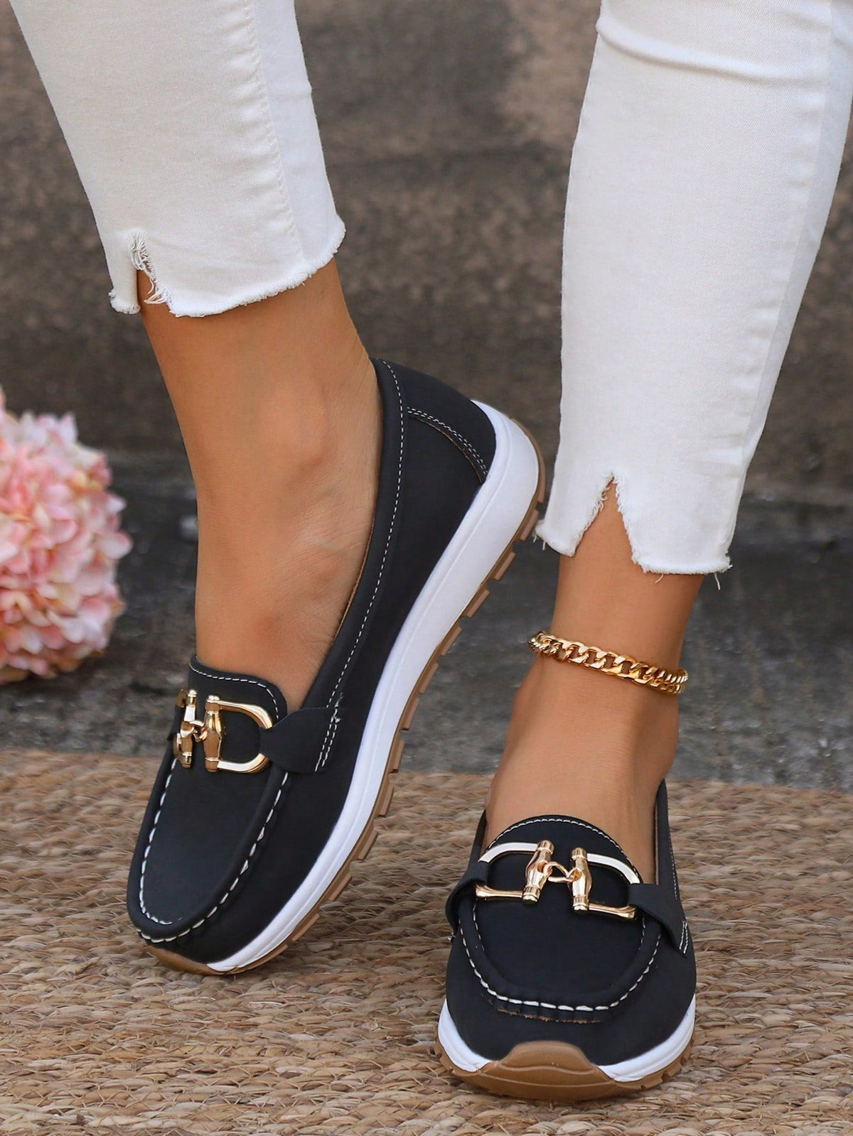 Janina | Flat Loafers Buckle