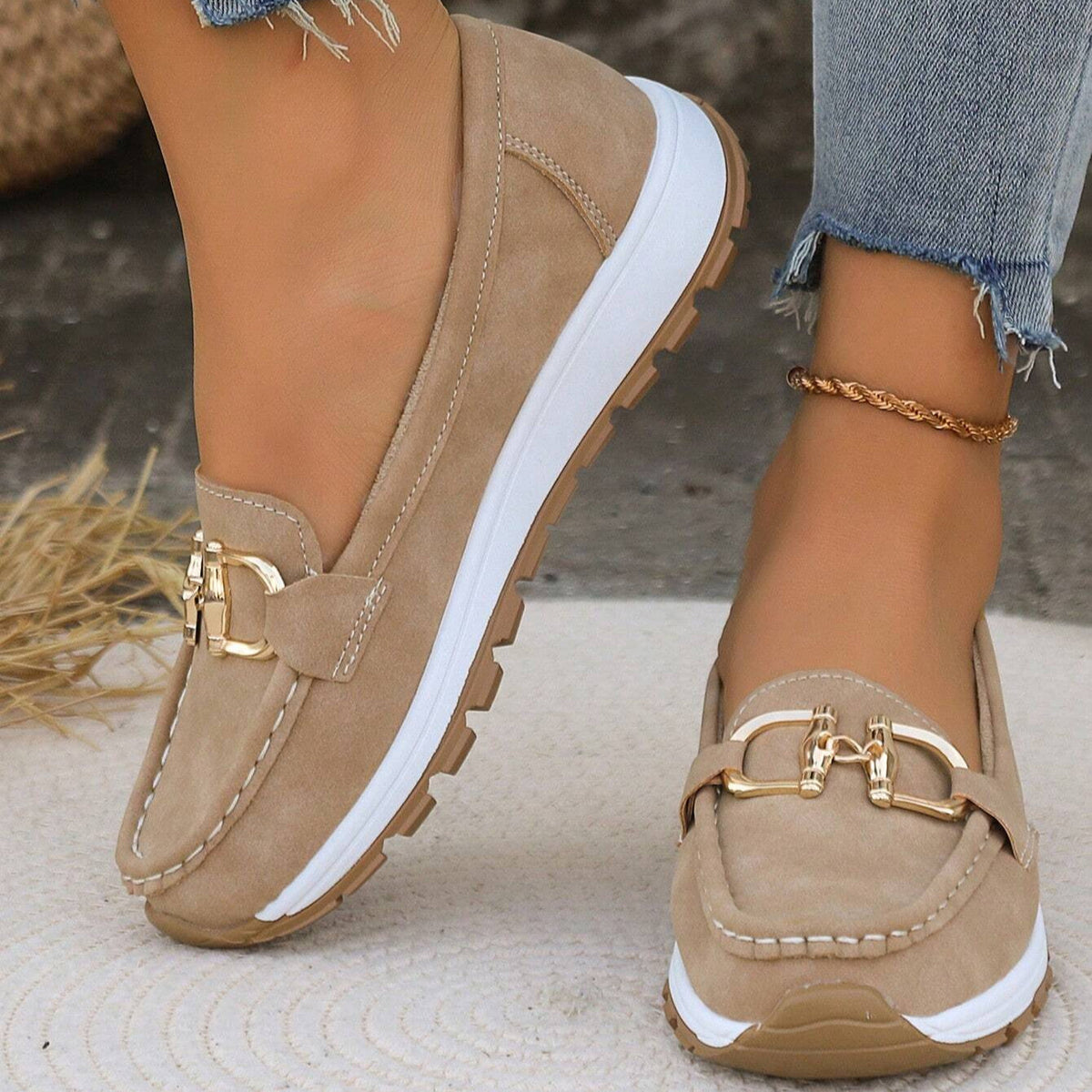 Janina | Flat Loafers Buckle