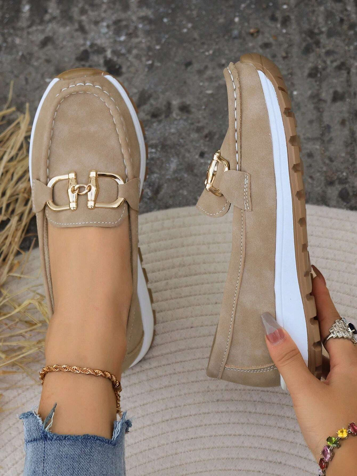 Janina | Flat Loafers Buckle