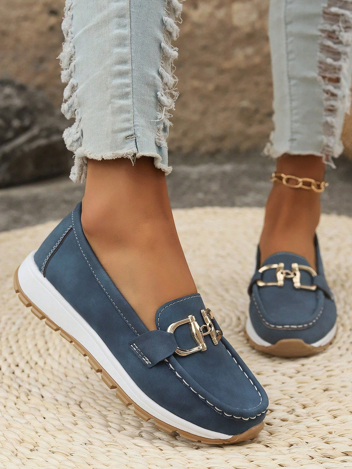 Janina | Flat Loafers Buckle