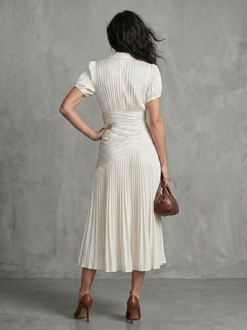 Jasmine | Pleated Midi Dress