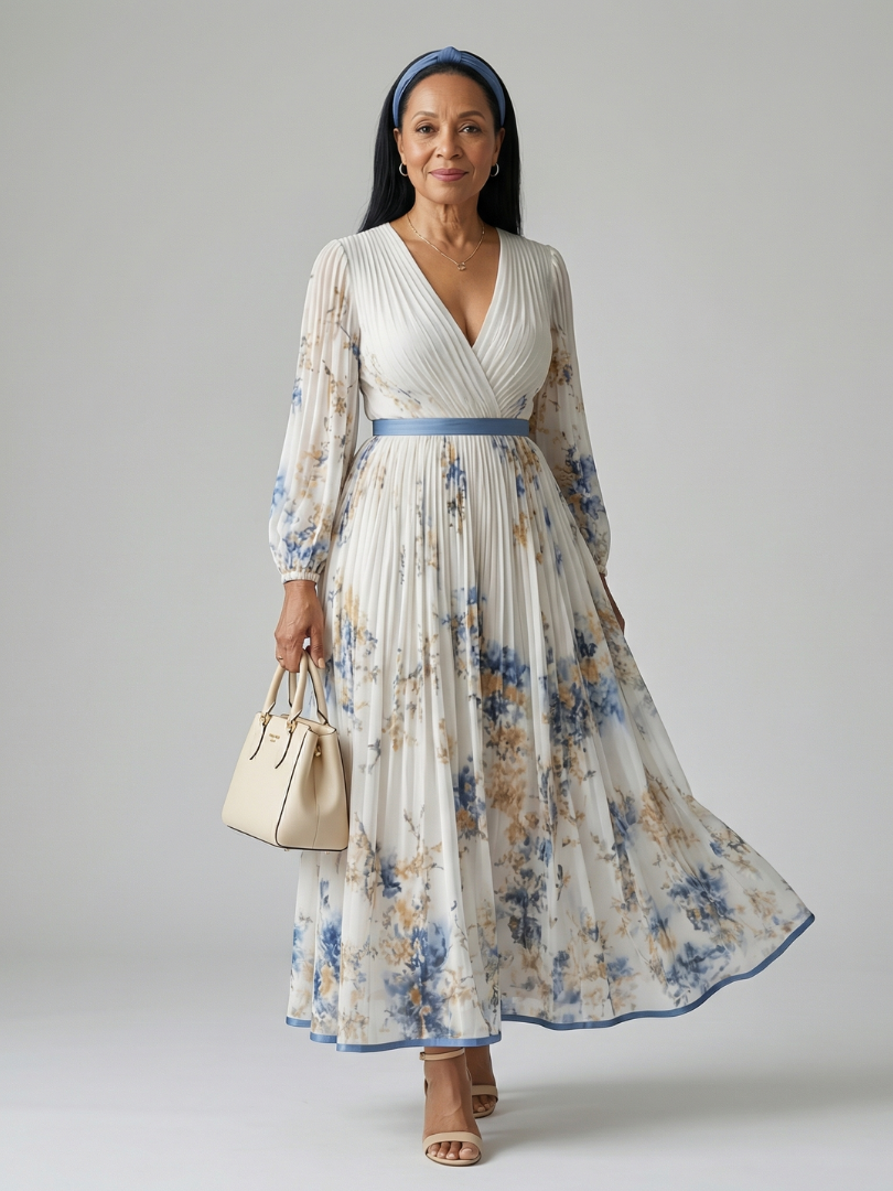 Rielle | Pleated Midi Dress