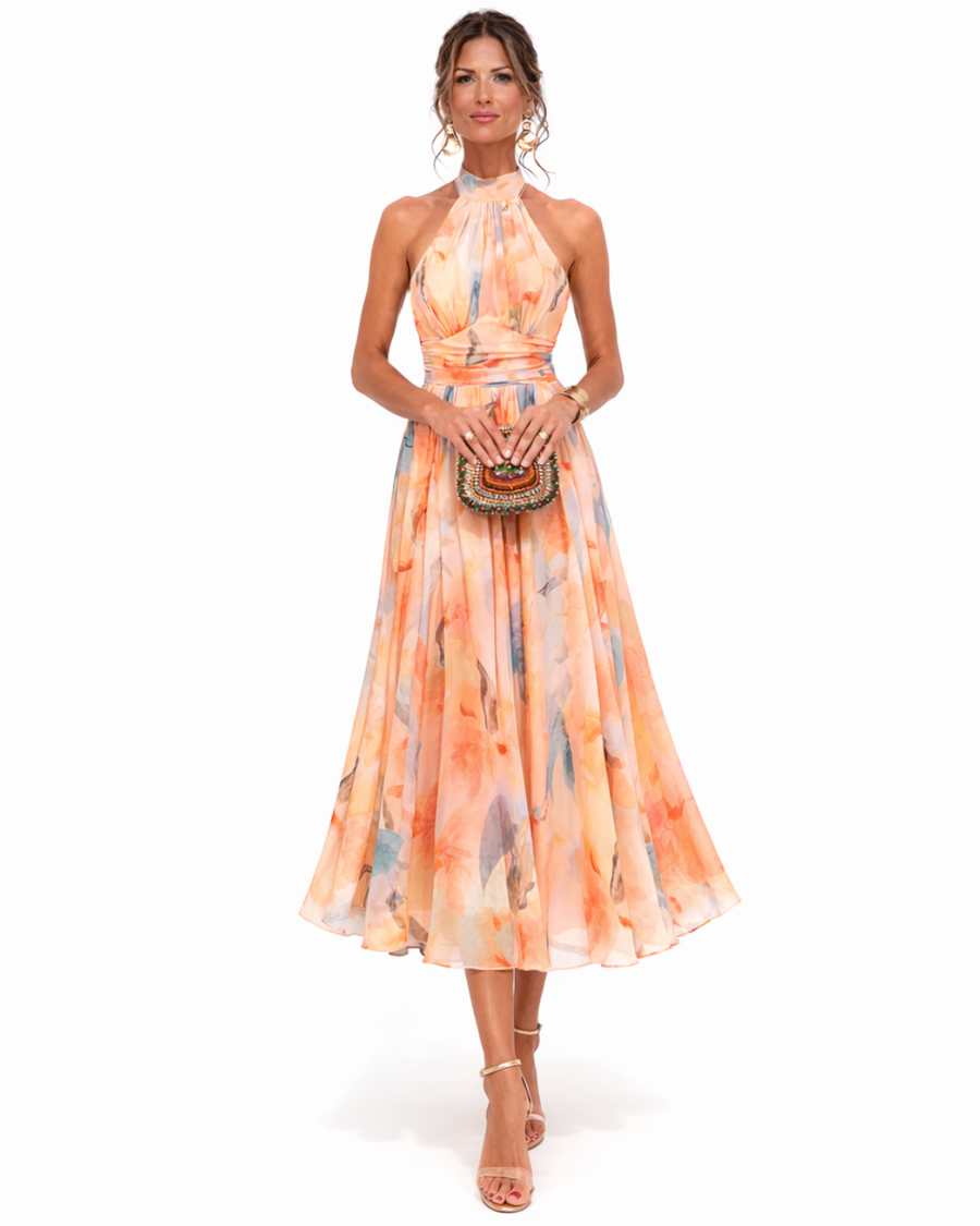 Hazel | Halter Neck Maxi Dress