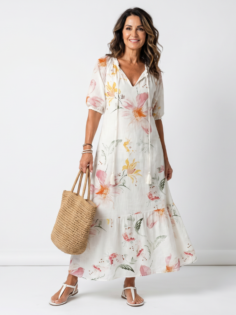 Nora | Floral Midi Dress