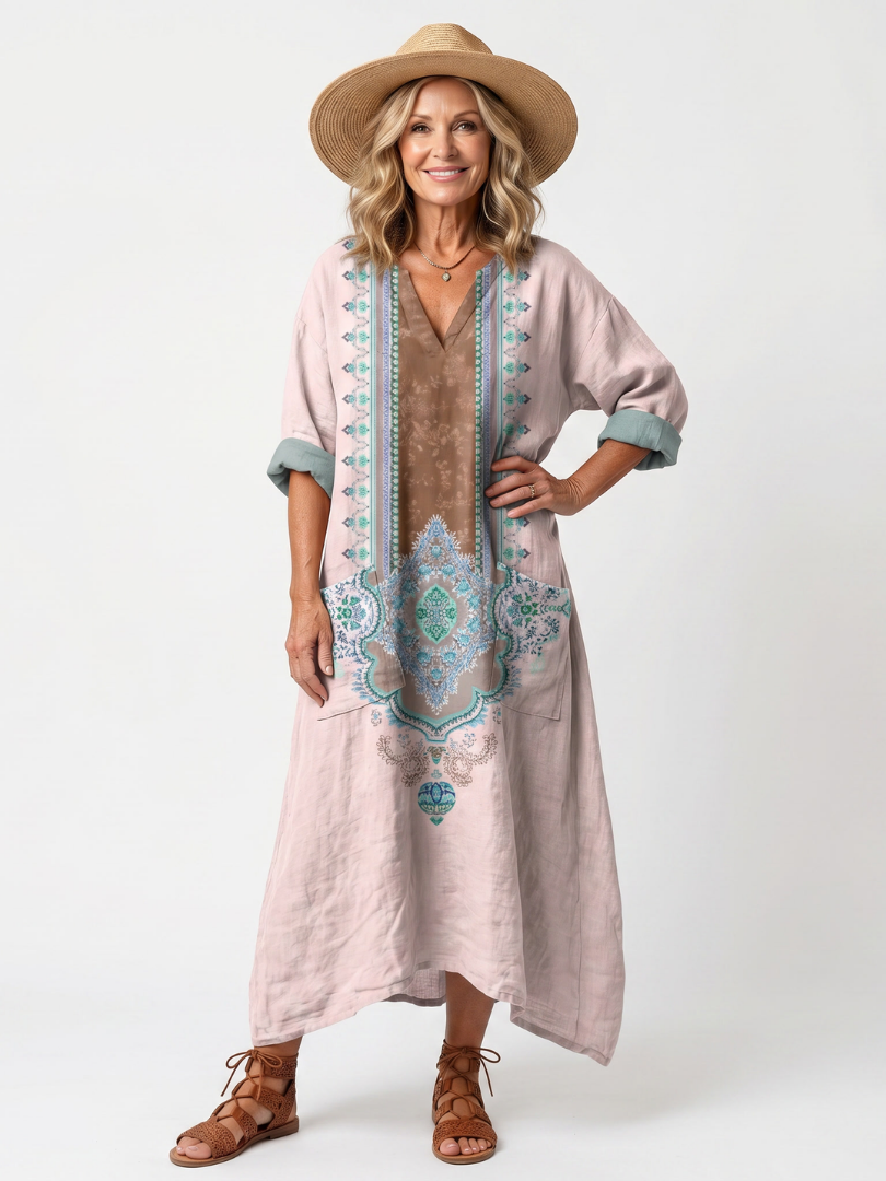 Kenza | V-neck Midi Dress