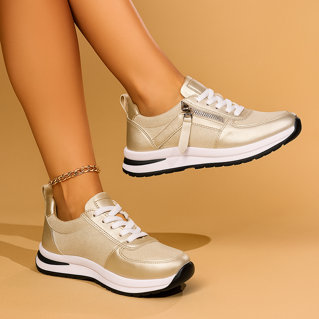 Karine | Orthopedic Sneakers with Zip-Up Design
