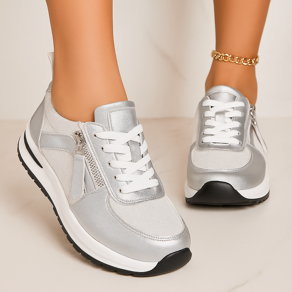 Karine | Orthopedic Sneakers with Zip-Up Design