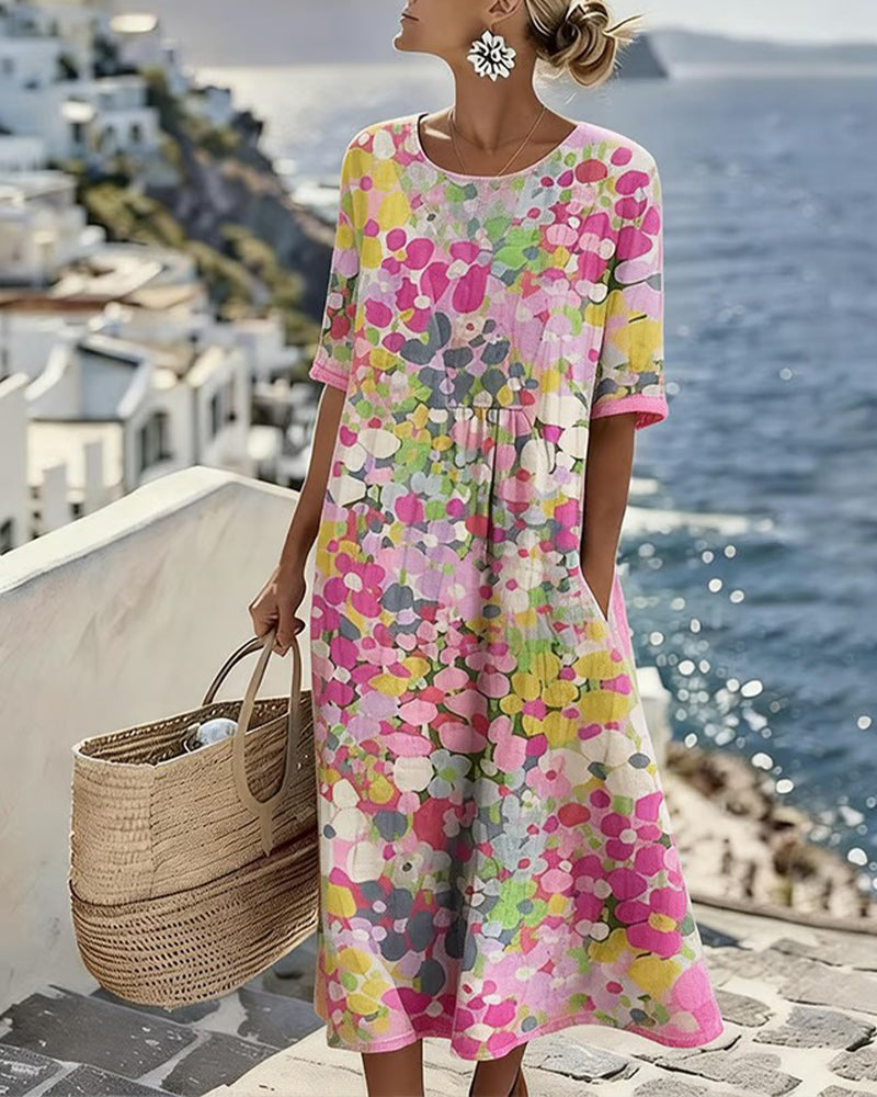 Elena | Floral Midi Dress