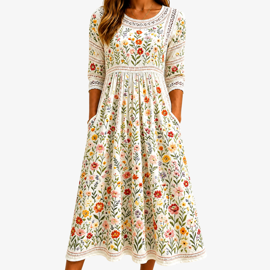 Mina | Floral Midi Dress