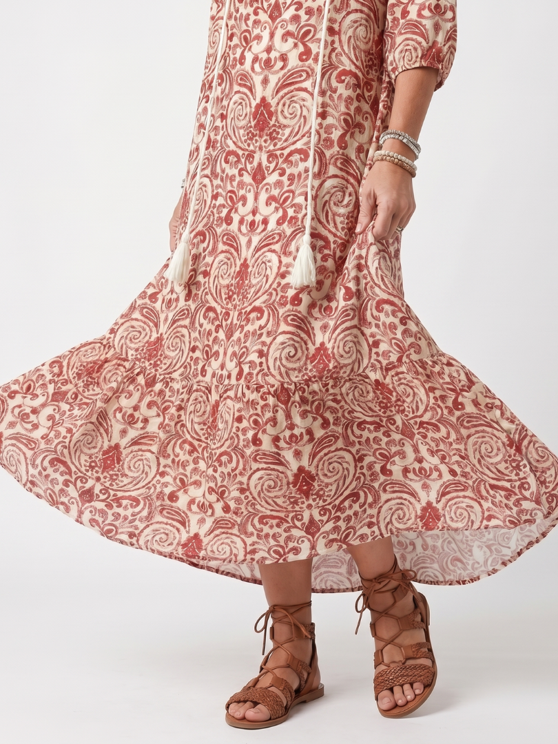 Noelle | Printed Midi Dress