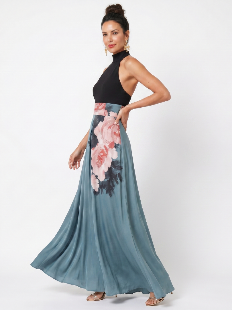 Liana | Halter Bodice Maxi Dress