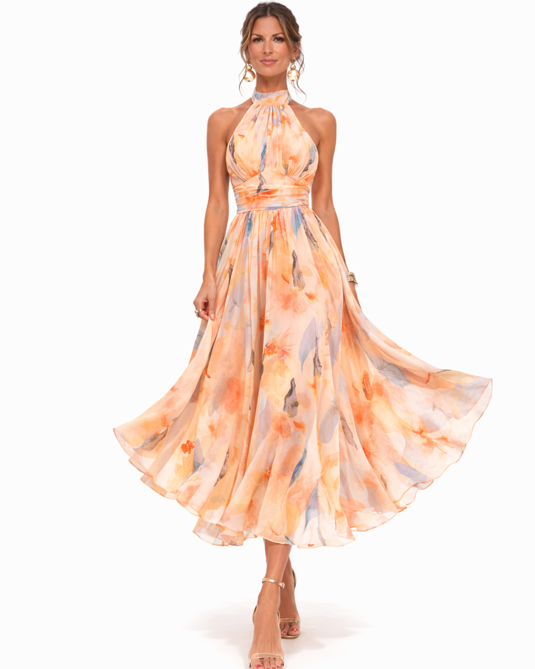 Hazel | Halter Neck Maxi Dress