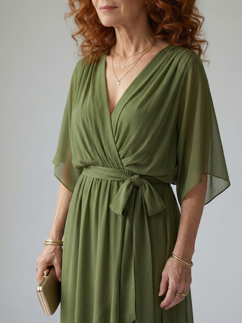 Ericka | Drape Midi Dress