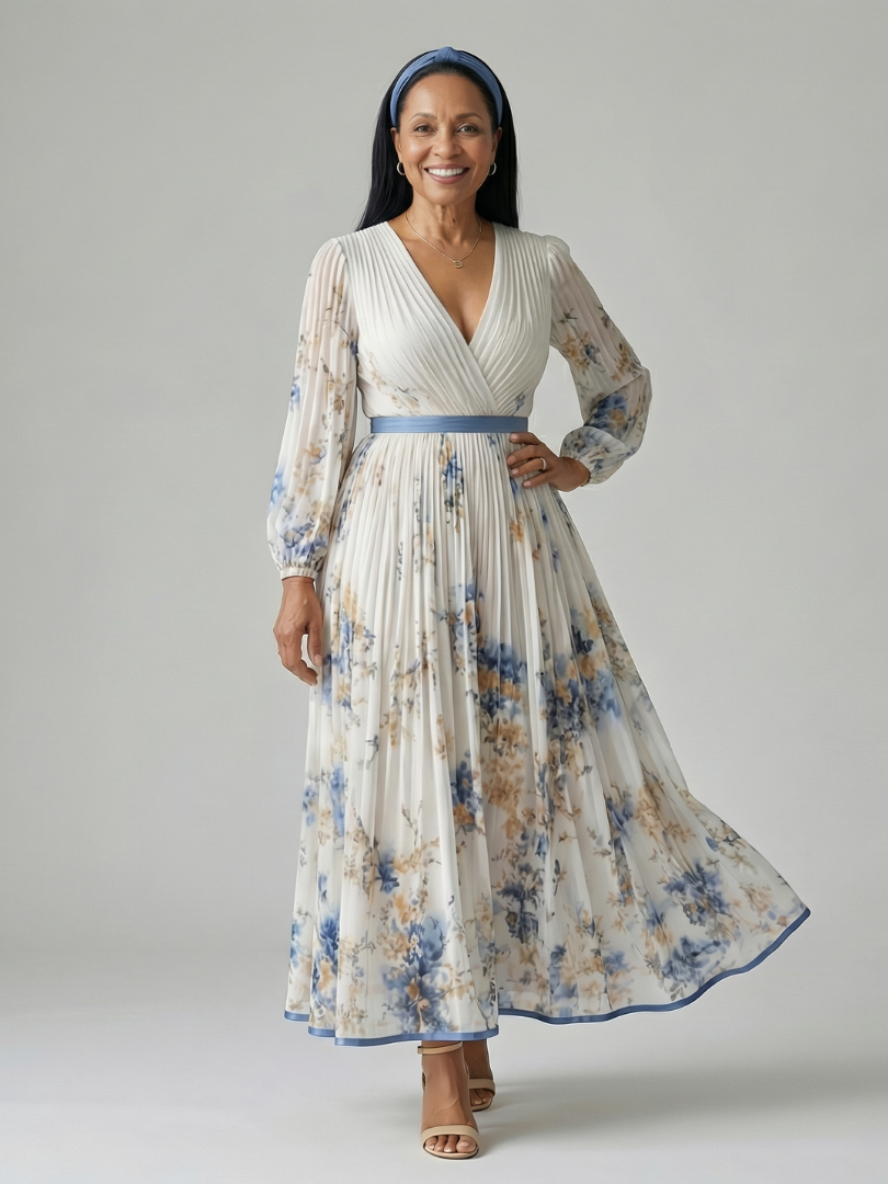 Rielle | Pleated Midi Dress
