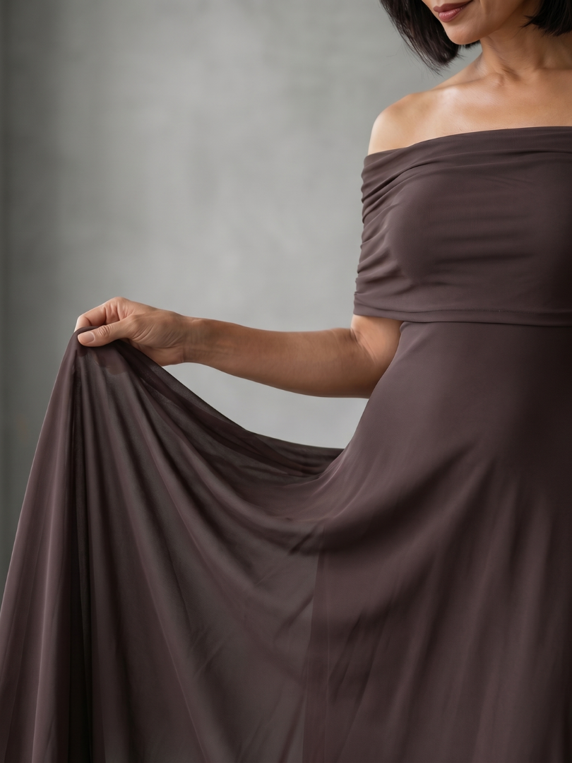 June | Off Shoulder Midi Dress