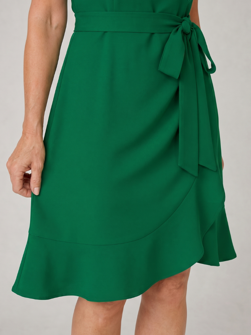 Ruosa | Mini Dress with Short Puff Sleeves and Side Tie Detail