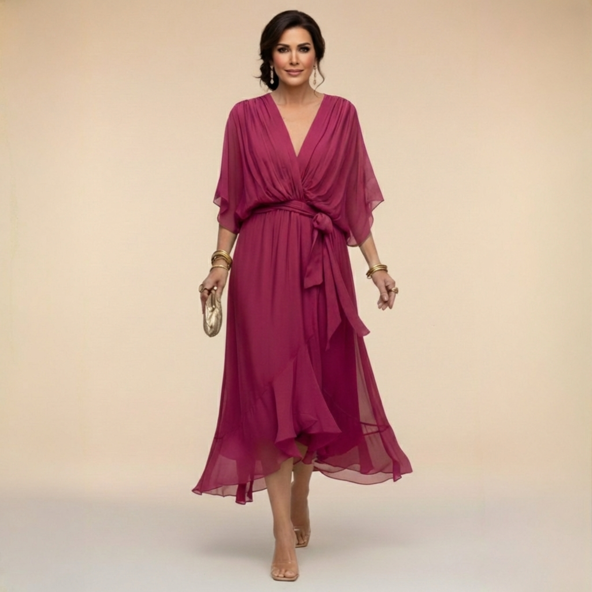 Monica | Flowy V-neck dress