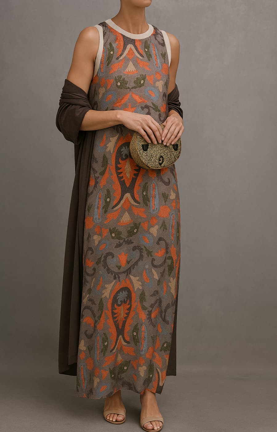 Elijah | Long Printed Dress