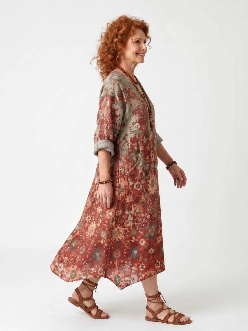 Saffron | Pocket Midi Dress