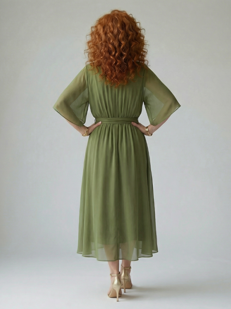 Ericka | Drape Midi Dress