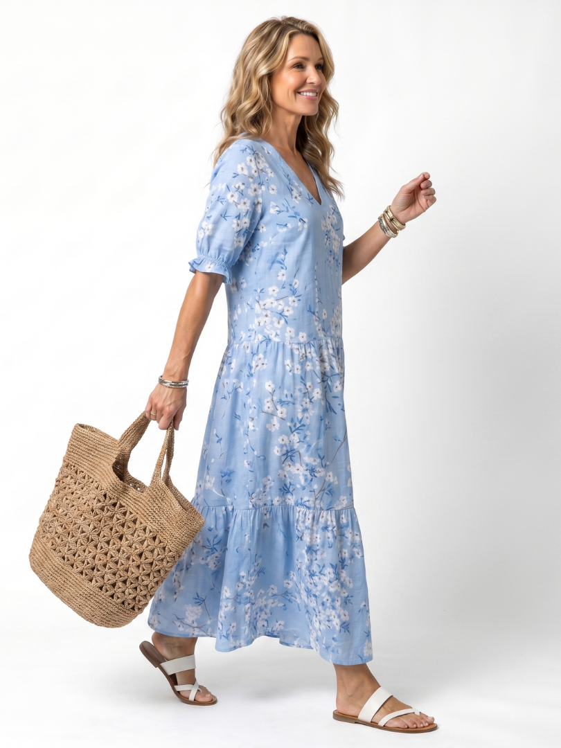 Alora | Floral Midi Dress