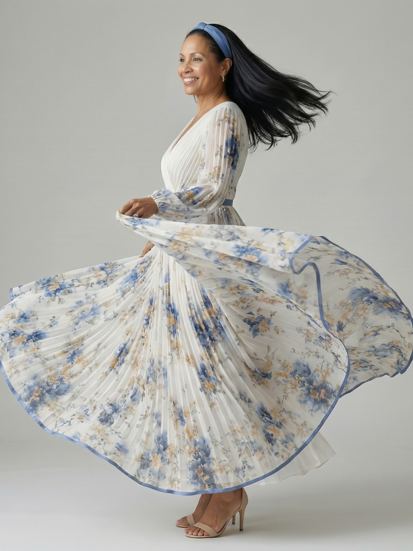 Rielle | Pleated Midi Dress