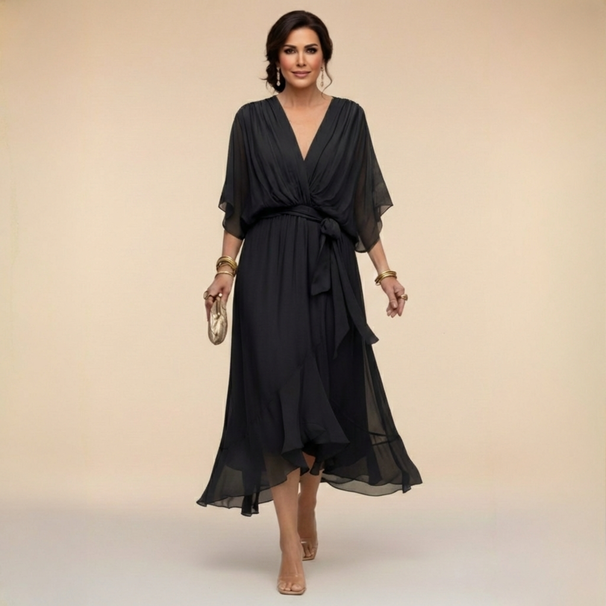 Monica | Flowy V-neck dress
