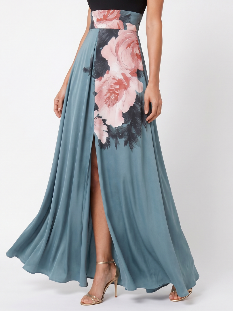 Liana | Halter Bodice Maxi Dress