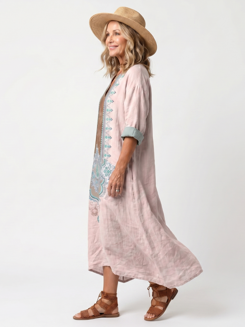Kenza | V-neck Midi Dress