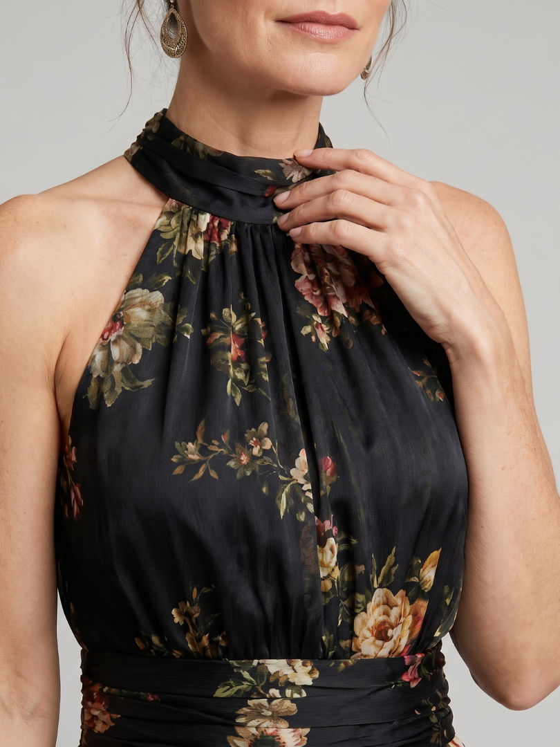 Mitchell | Halter Neck Midi Dress
