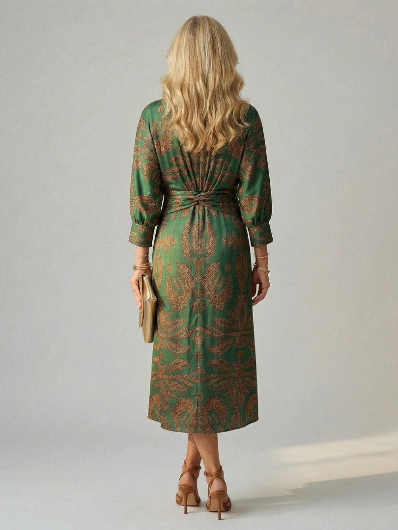 Narelle | Natural Wrap Midi Dress