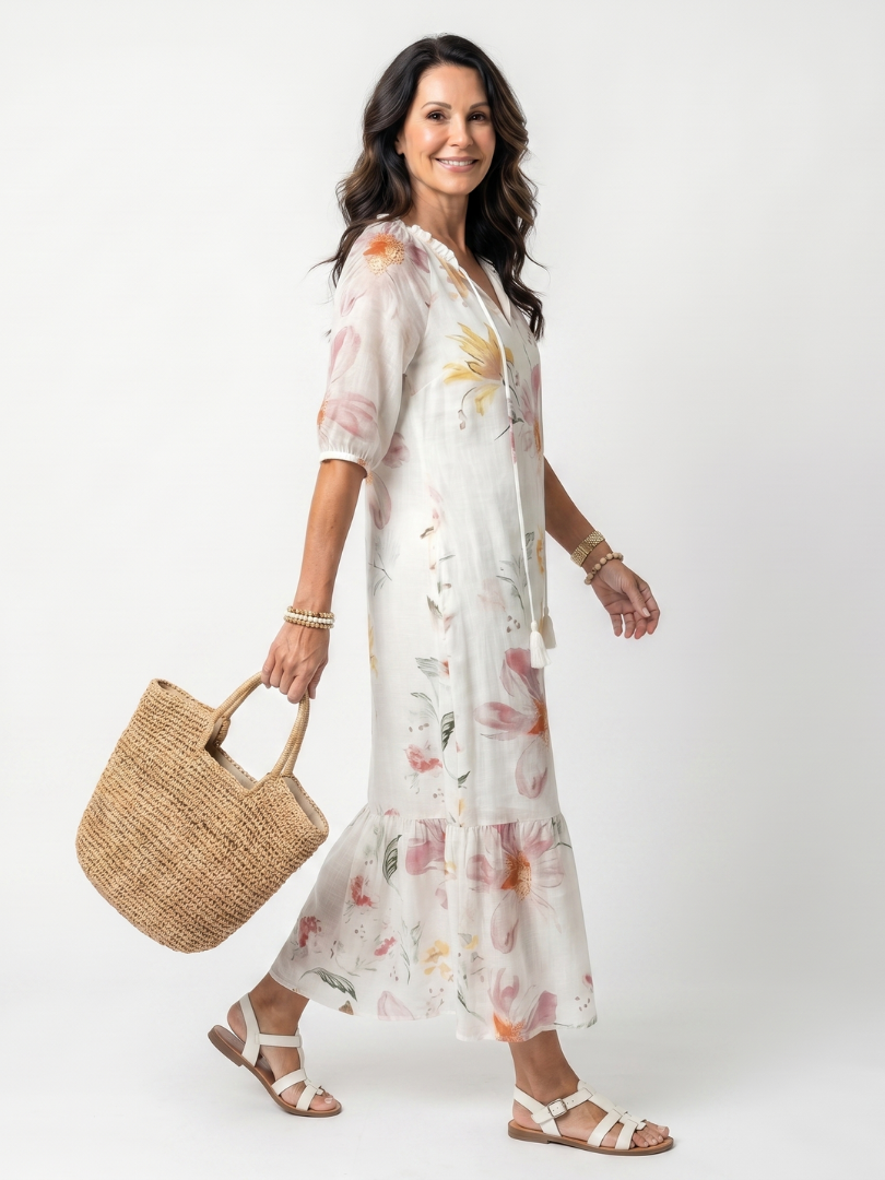 Nora | Floral Midi Dress