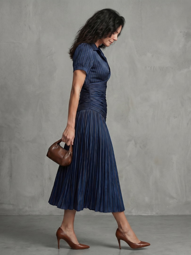 Jasmine | Pleated Midi Dress