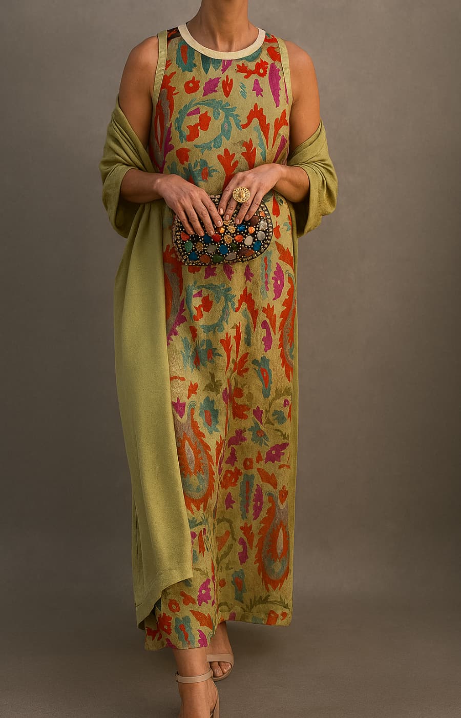 Elijah | Long Printed Dress