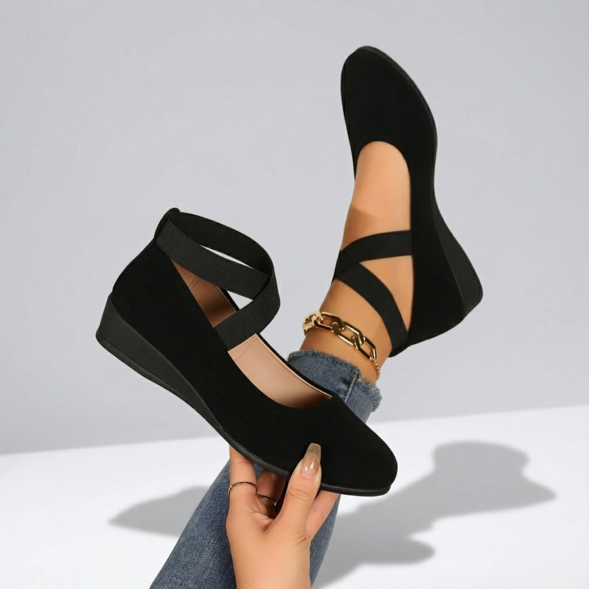 Angel | Cozy Closed Wedge Slip-On Footwear