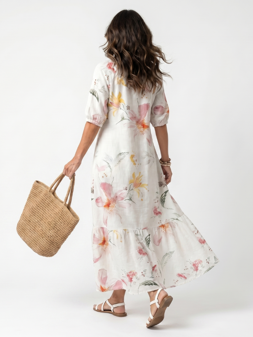 Nora | Floral Midi Dress