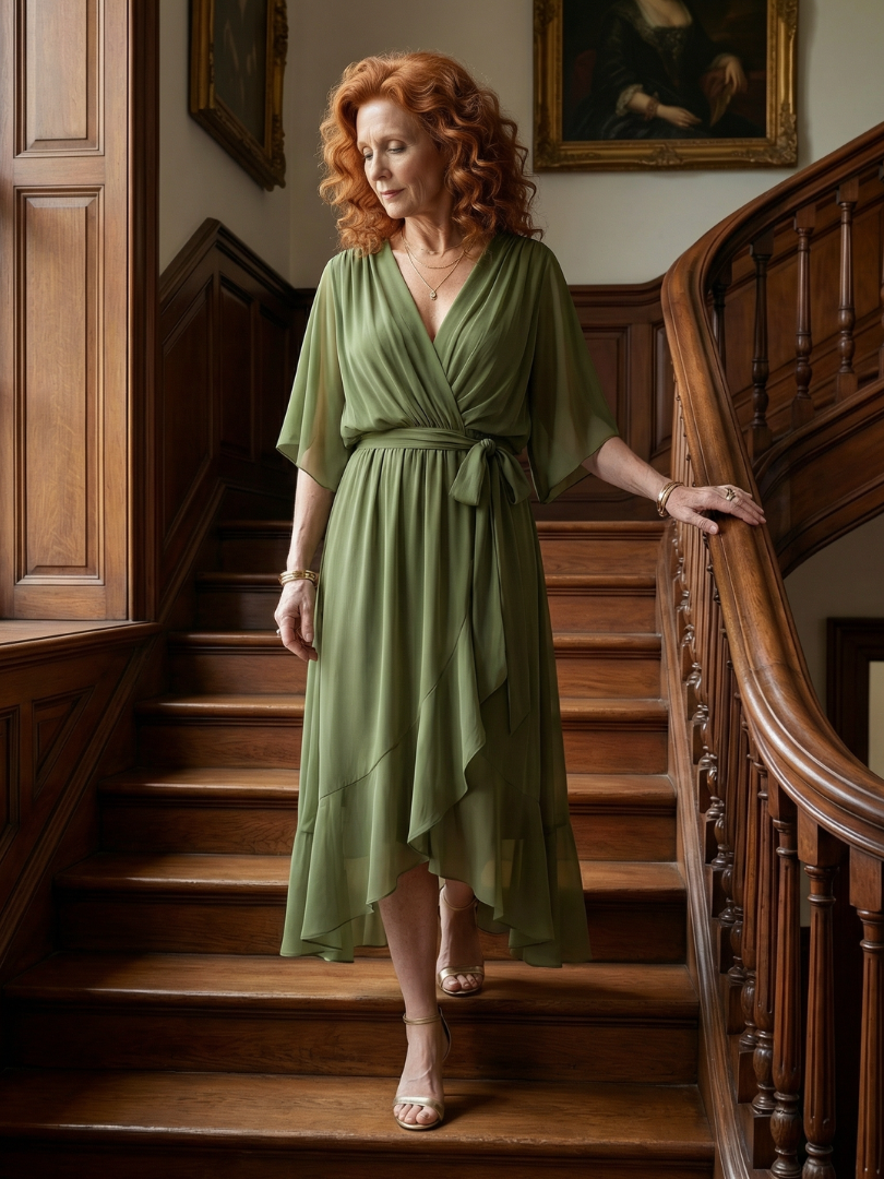 Ericka | Drape Midi Dress
