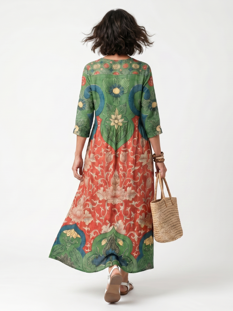 Selene | V Neck Midi Dress