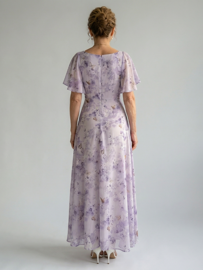 Amelie | Flutter Sleeve Midi Dress