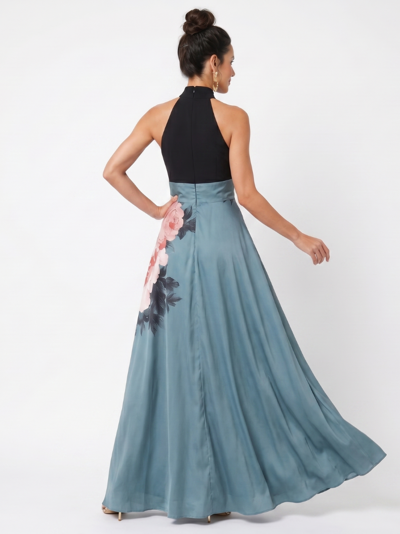 Liana | Halter Bodice Maxi Dress