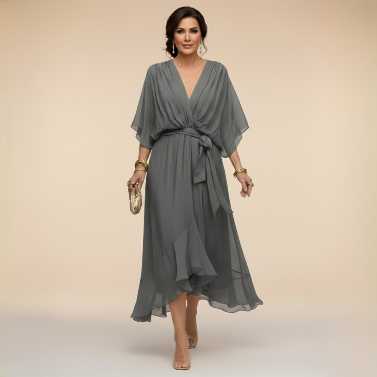 Monica | Flowy V-neck dress