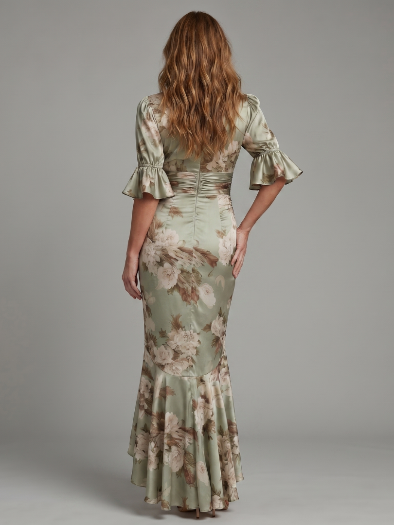 Pamela | V-Neck Waist Midi Dress
