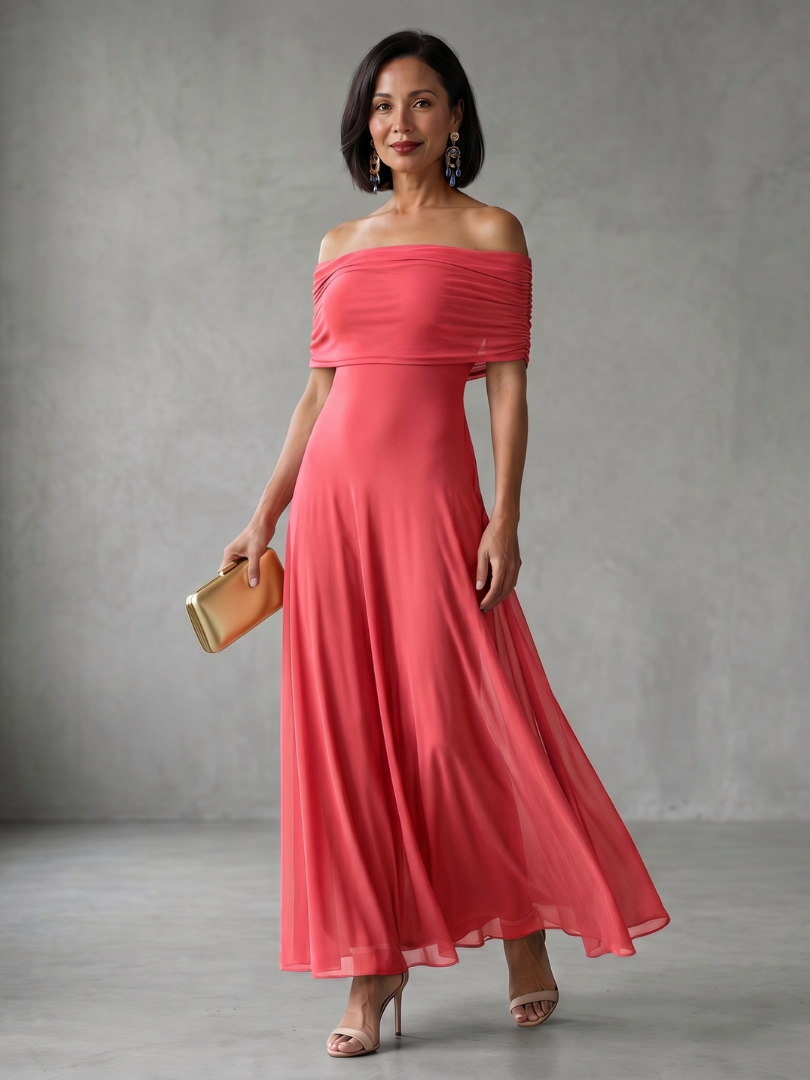June | Off Shoulder Midi Dress