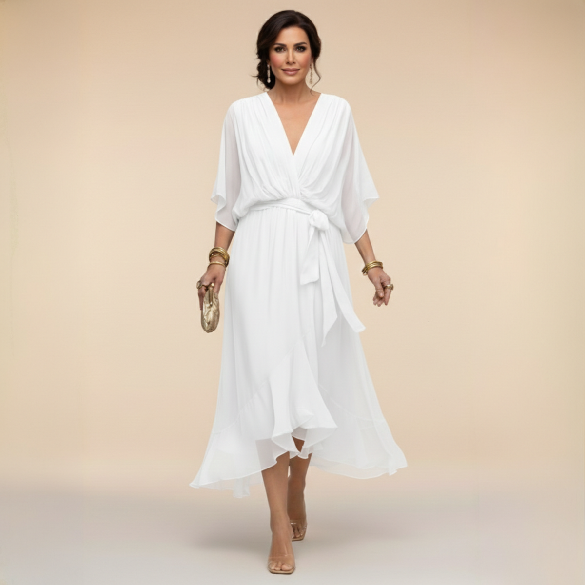 Monica | Flowy V-neck dress