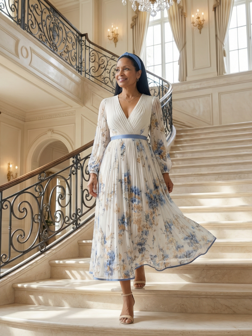 Rielle | Pleated Midi Dress