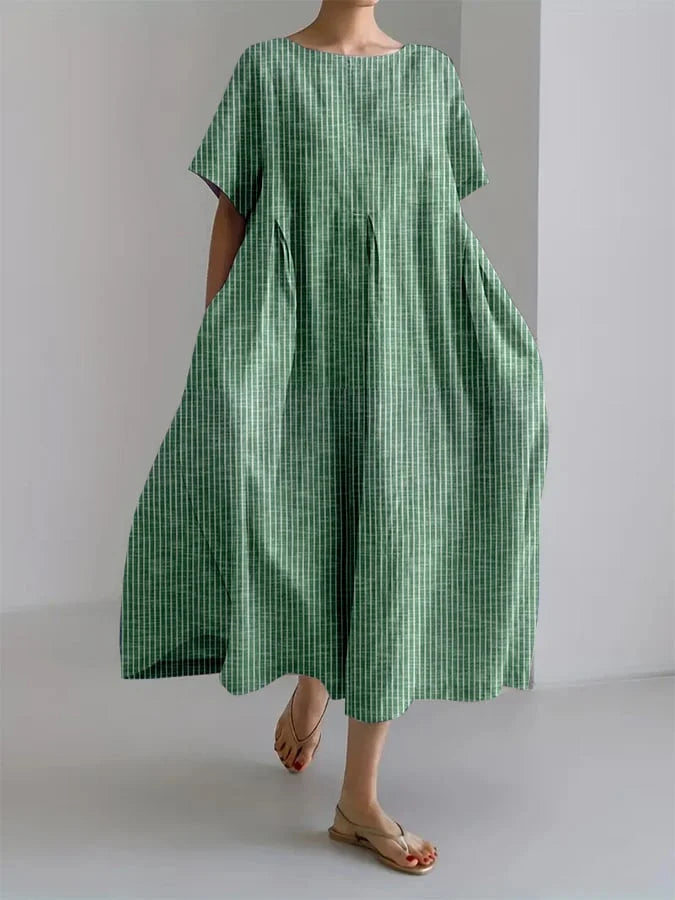 Summer Dress with White Floral Print