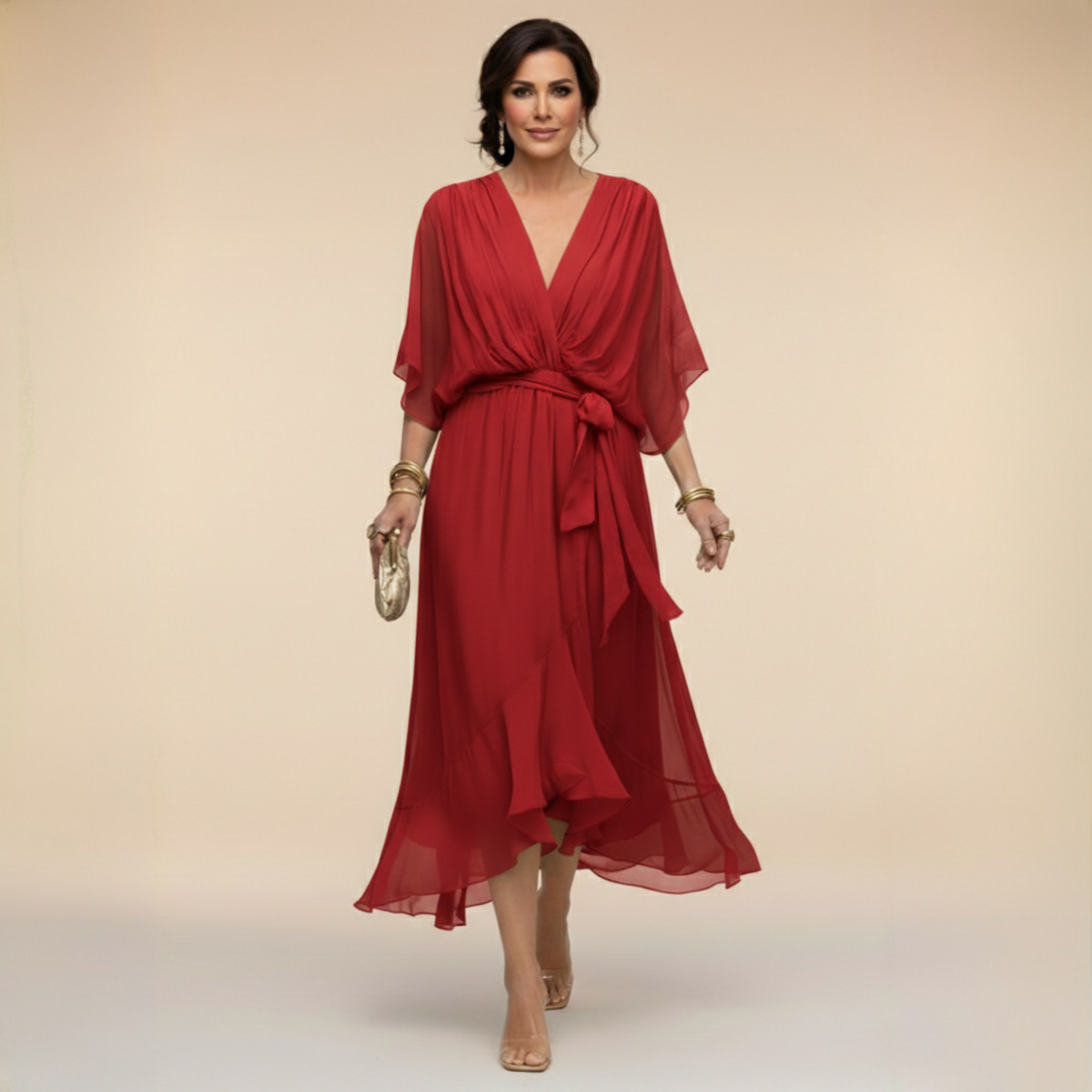 Monica | Flowy V-neck dress